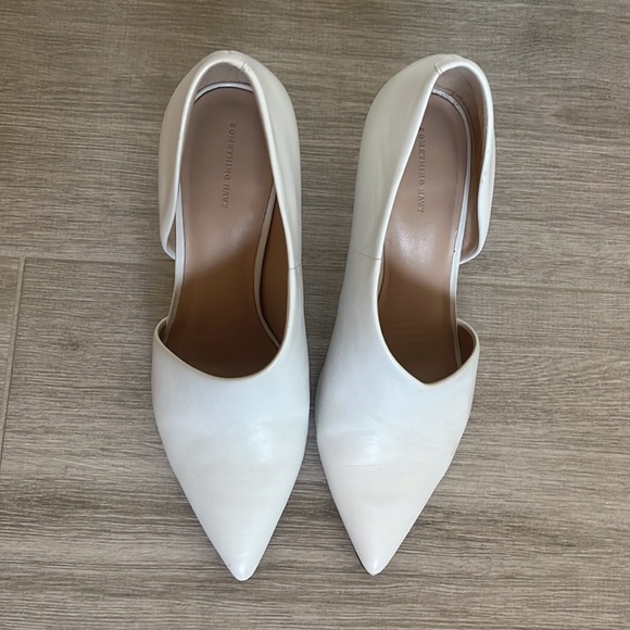 Something Navy White Heeled Bootie Size 7 - Picture 6 of 6